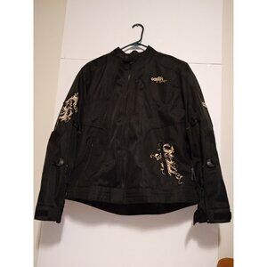 Castle  Street Riding Protection Armored Black Motorcycle Jacket Size XL